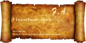 Fleischner Ábel névjegykártya